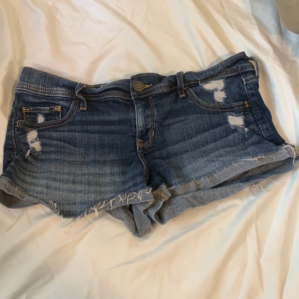 Blue denim Hollister shorts
